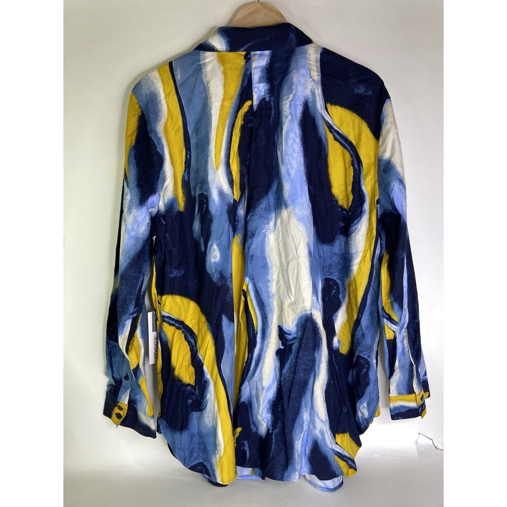 Chico's No Iron Stretch Swirls Tunic Shirt Long Sleeve Plus Womens 4 US 20 XXL - Picture 2 of 7